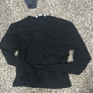 Thatssofetch Black Long Sleeve Women's Top